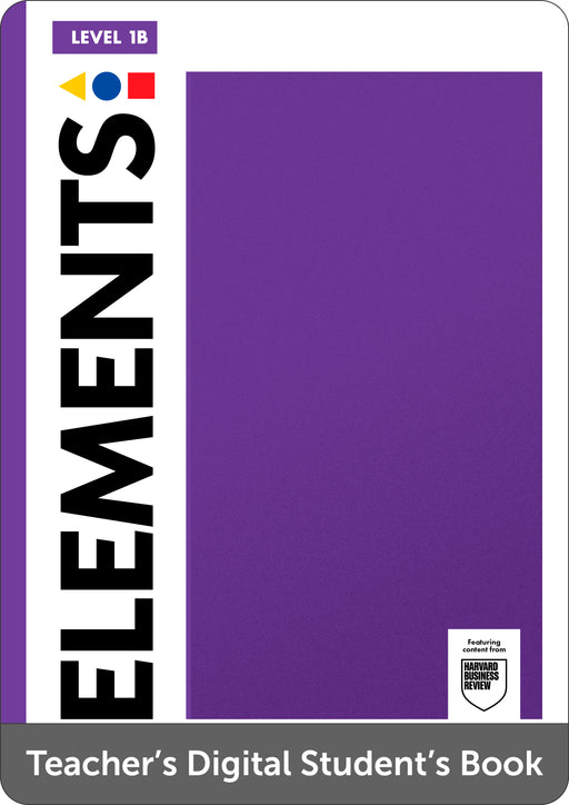 Elements Level 1 B Teachers Digital Students Book Pack