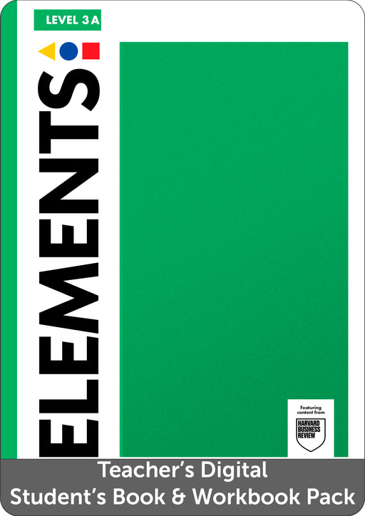 Elements Level 3 A Teachers Digital Students Book and Digital Workbook Pack