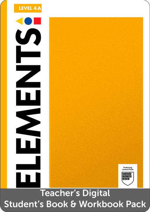 Elements Level 4 A Teachers Digital Students Book and Digital Workbook Pack
